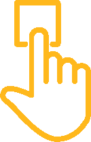 Hand with finger on button icon