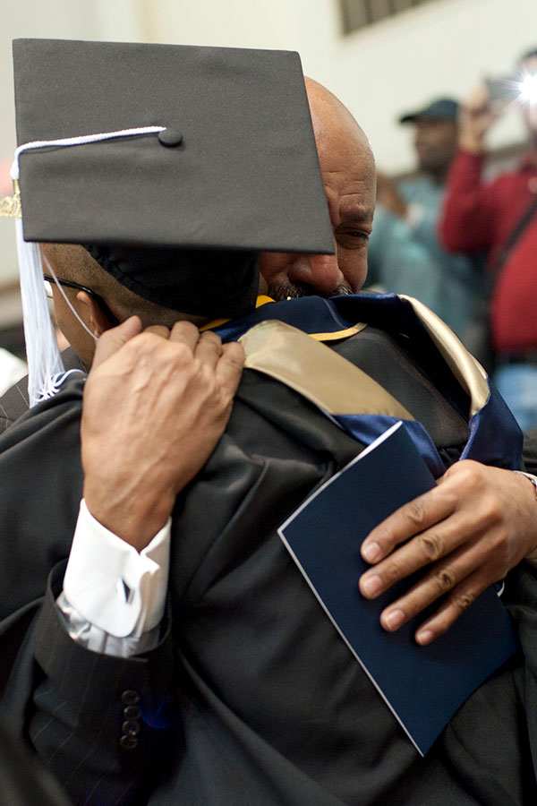 Graduate with dad