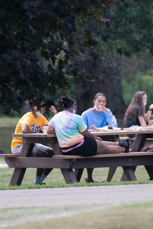 Students at Picnic Table