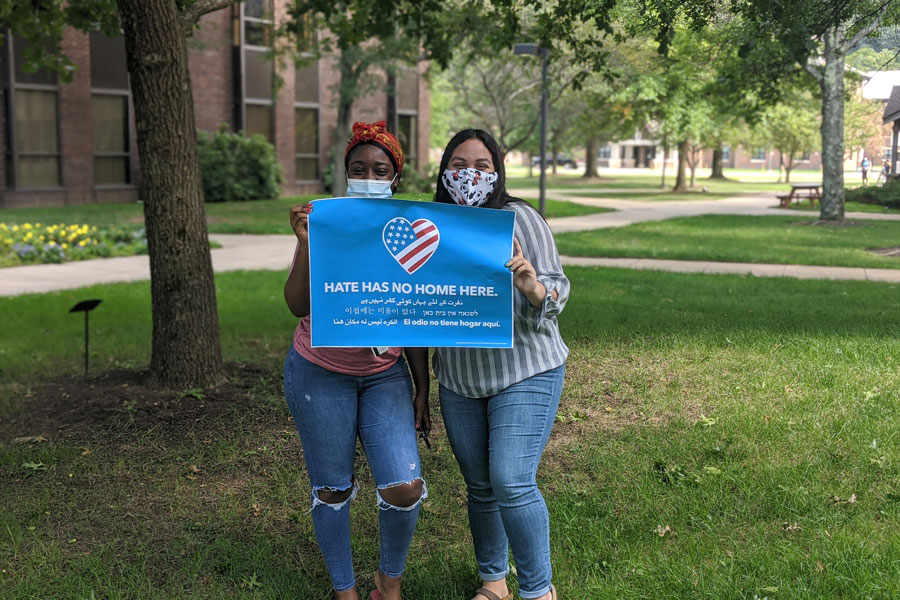 Students with hate has no home sign