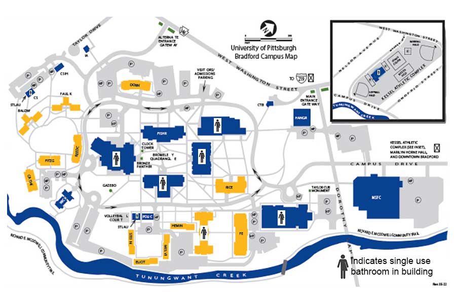 Map of single use restrooms