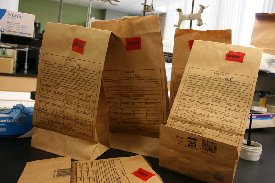 Crime scene evidence bags