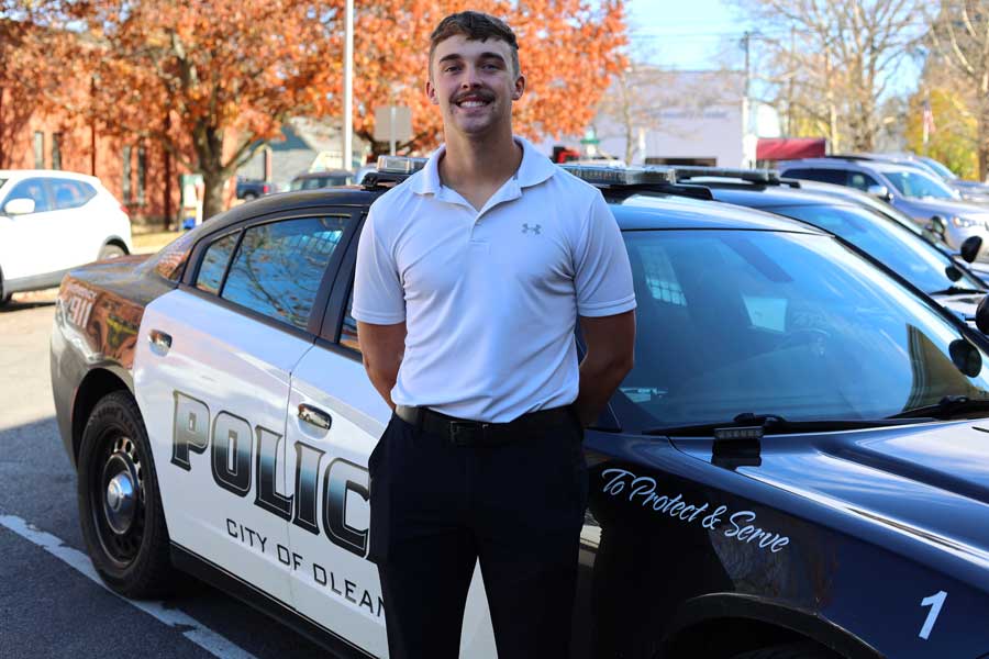 Joe Long, a student interning at the Olean Police Department