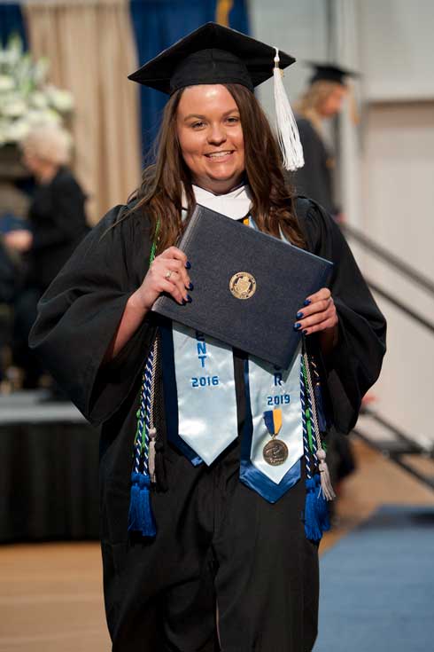 Bethany Schumann at commencement