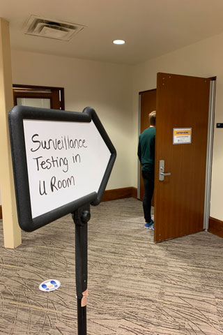 Arrow for Surveillance Testing in U Room