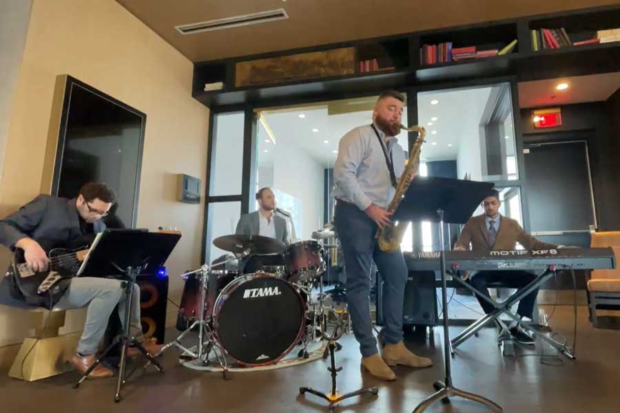 Gajanan and his band performing 