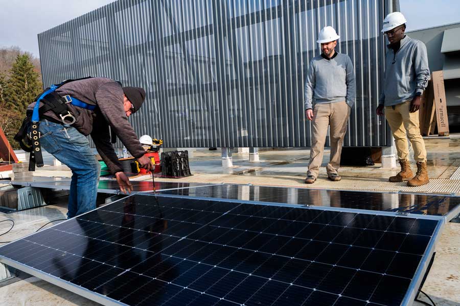 Solar panels on Duke Building
