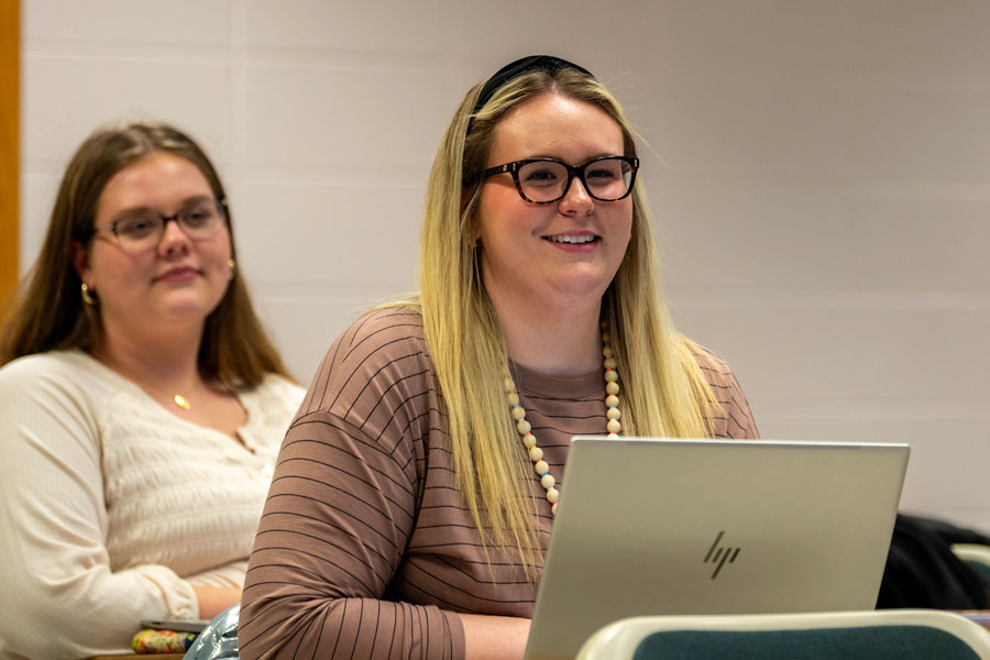 Students learning in class