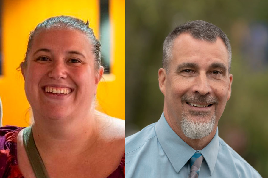 Jenny Crytzer, left, and Dr. William Clark, right