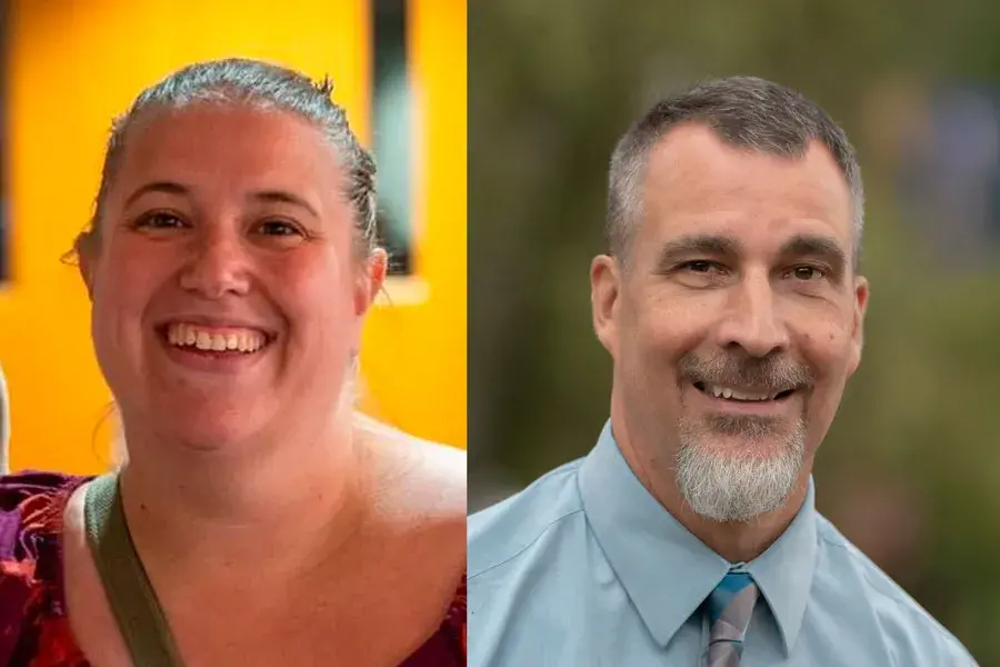 Jenny Crytzer, left, and Dr. William Clark, right