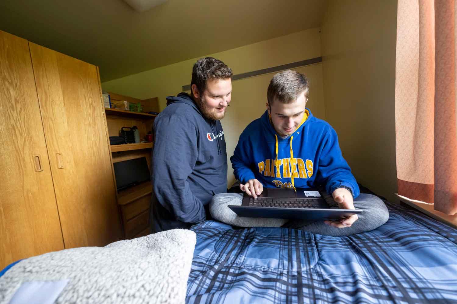 Students in a room in Suites