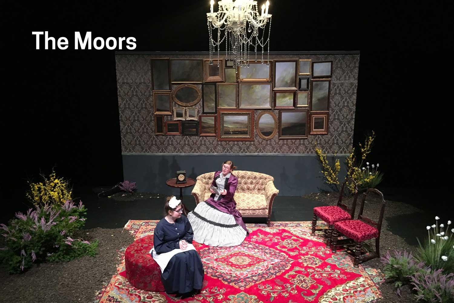 Two women on stage in play