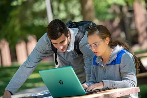Students studying