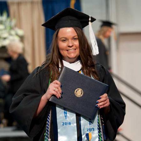 Bethany Schumann at commencement