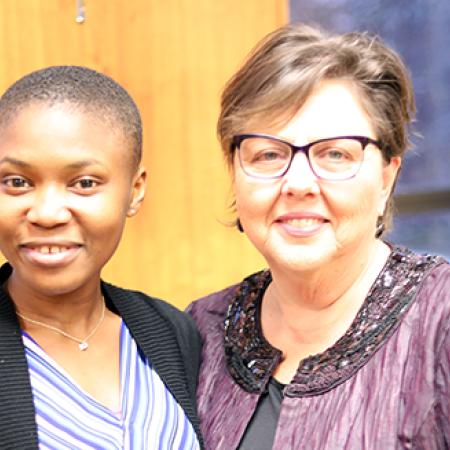 Jariatu Stallone and Dr. Catherine Koverola