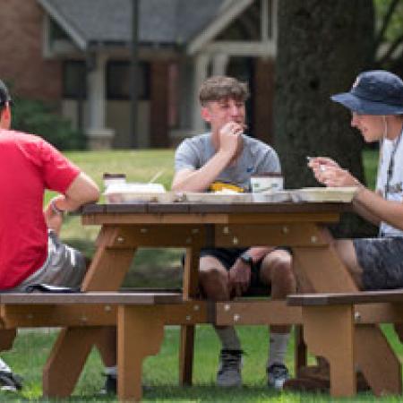 Students at Picnic Table