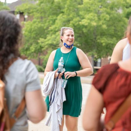 Students touring during open houses