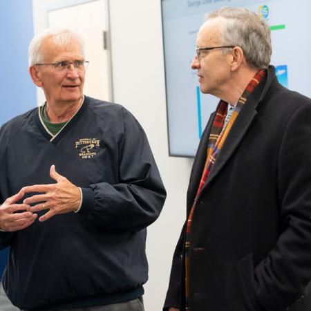 Don Lewicki and President Esch