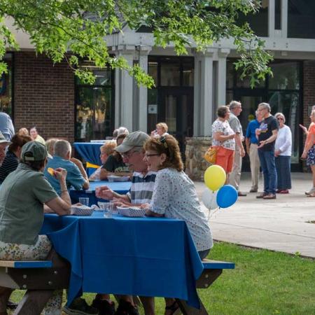 Community cookout in the quad