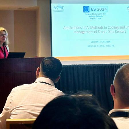 Dr. Behnaz Rezaie presenting her research