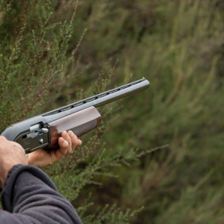 a clay target shooter