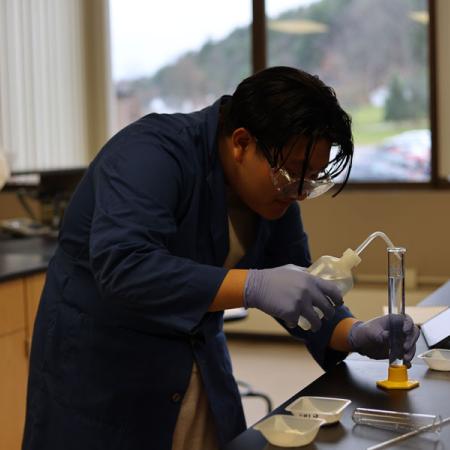 Jack Yoon working on his project