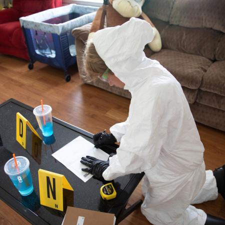 a person working on finding evidence